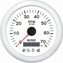 CUENTAVUELTAS C/4 LED ALARMA 0/7000RPM B