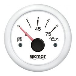 INDICADOR PRESION ACEITE 10-184º 0/5 BAR BLANCO