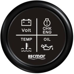 RELOJ MULTIFUNCION 12V/24V NEGRO