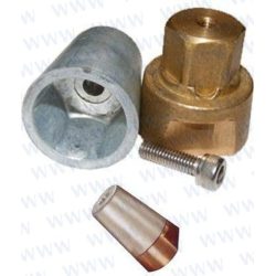 ANODO EJE RADICE 35MM ZINC HEXAGONAL