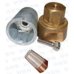 ANODO EJE RADICE 55MM ZINC HEXAGONAL