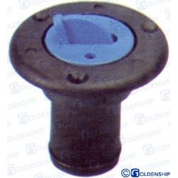 TOMA DE CUBIERTA «GAS» 38 mm NEGRA