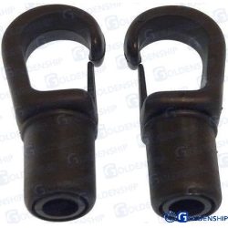 GANCHO MOSQUETON NEGRO 5-6 mm (PACK 2)