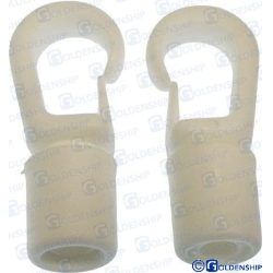 GANCHO MOSQUETON BLANCO 5-6 mm (PACK 2)