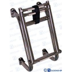 ESCALA PLEGABLE TELESCOP. 3 peldaños Ancho x Alto: 20×69 cm