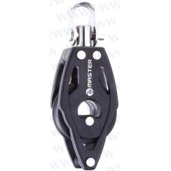 POLEA SIMPLE CON ARRAIGO Y MORDAZA 29 mm