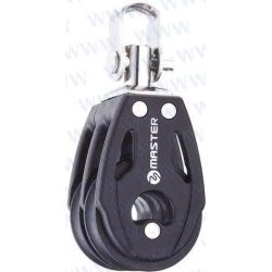 POLEA DOBLE GIRATORIA CON MORDAZA 29 mm