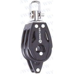 POLEA DOBLE CON ARRAIGO Y MORDAZA 29 mm