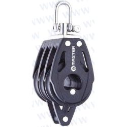 POLEA TRIPLE GIRATORIA CON ARRAIGO 40 mm