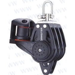 POLEA TRIPLE CON ARRAIGO Y MORDAZA 40 mm