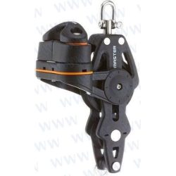 POLEA VIOLIN RODAMIENTOS SIMPLE CON MORDAZA Y ARRAIGO 60 mm