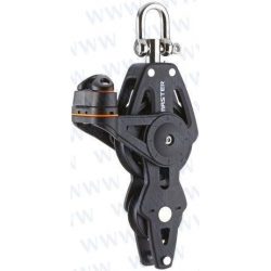 POLEA VIOLIN RODAMIENTOS SIMPLE CON MORDAZA Y ARRAIGO 90 mm