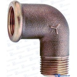 CODO MACHO/HEMBRA BRONCE 3/8″