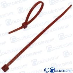 ABRAZADERA NYLON 250×4,8 mm. ROJA (PACK 100)